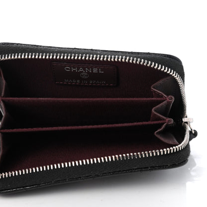 Chanel Caviar Quilted Zip Coin Purse Black 5 of 7