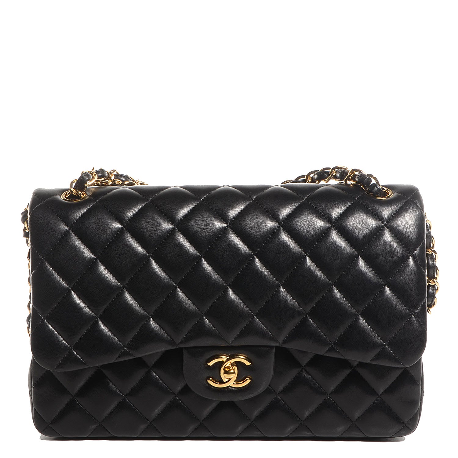 Chanel Lambskin Jumbo Double Flap Black 1 of 7