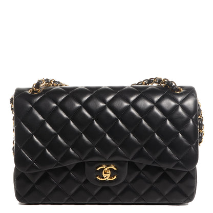 Chanel Lambskin Jumbo Double Flap Black 1 of 7