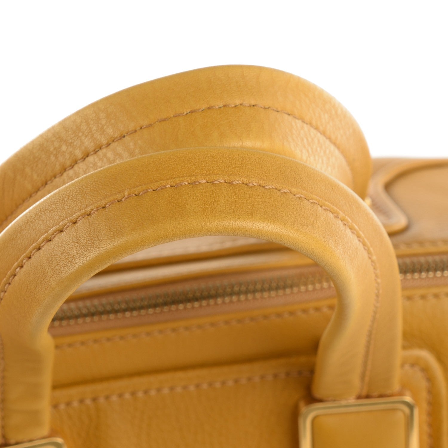 Fendi Vitello Dolce Marmol Large Chameleon Tote Yellow 6 of 10