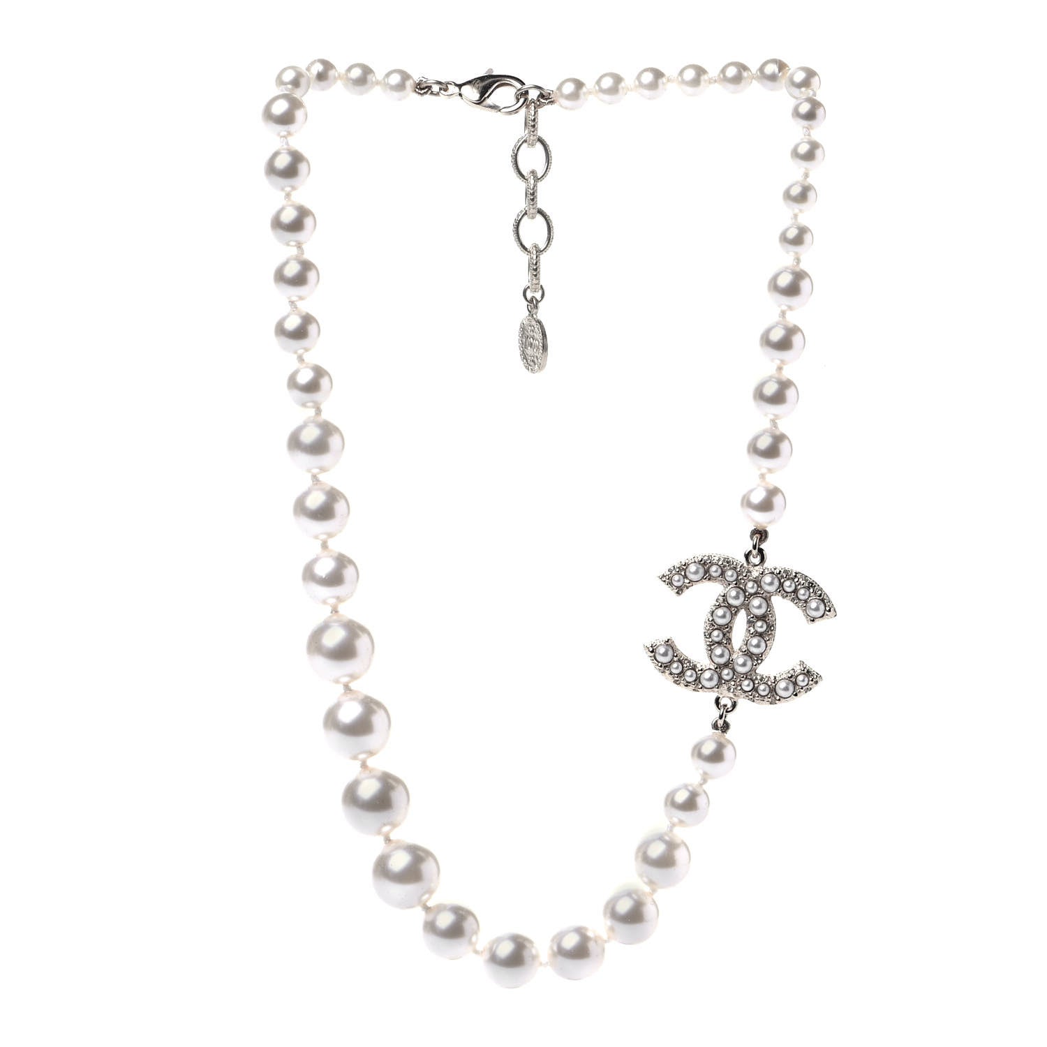 Chanel Pearl CC 100th Anniversary Necklace Light Gold 2 of 4