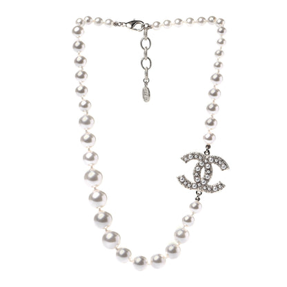 Chanel Pearl CC 100th Anniversary Necklace Light Gold 2 of 4