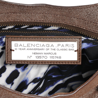 Balenciaga Metallic Craquele Calfskin Classic Hardware City Bronze 6 of 9