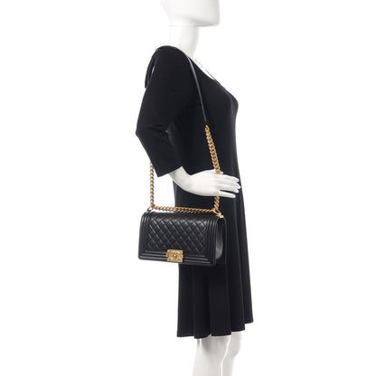 Chanel Caviar Quilted Medium Boy Flap Black 2 of 8