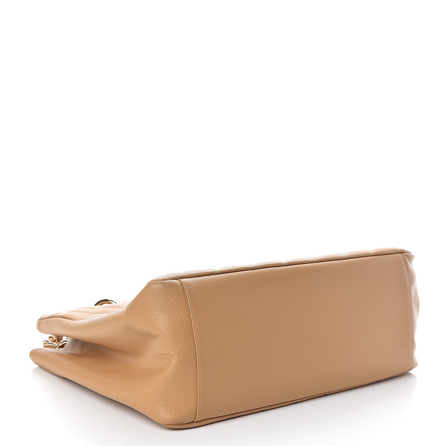 Caviar Quilted Grand Shopping Tote GST Beige