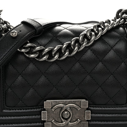 Chanel Caviar Quilted Small Boy Flap Black 8 of 11