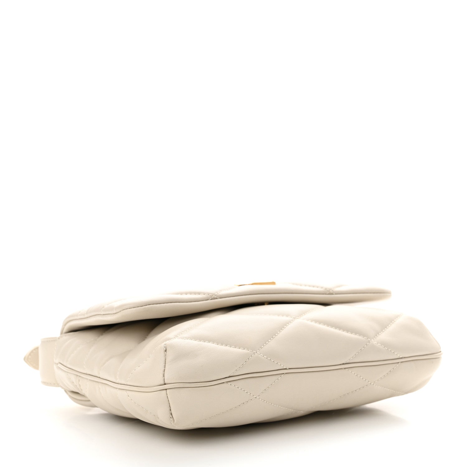 Saint Laurent Lambskin Quilted Le 57 Diamond Shoulder Bag Crema Soft 4 of 12