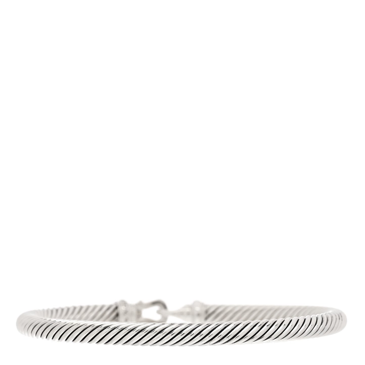 Sterling Silver Diamond 5mm Cable Buckle Bracelet