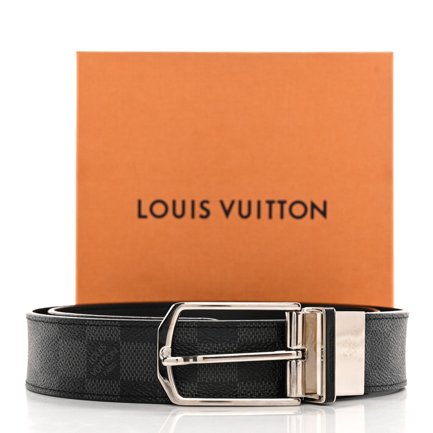 Louis Vuitton Damier Graphite Belt 6 of 6