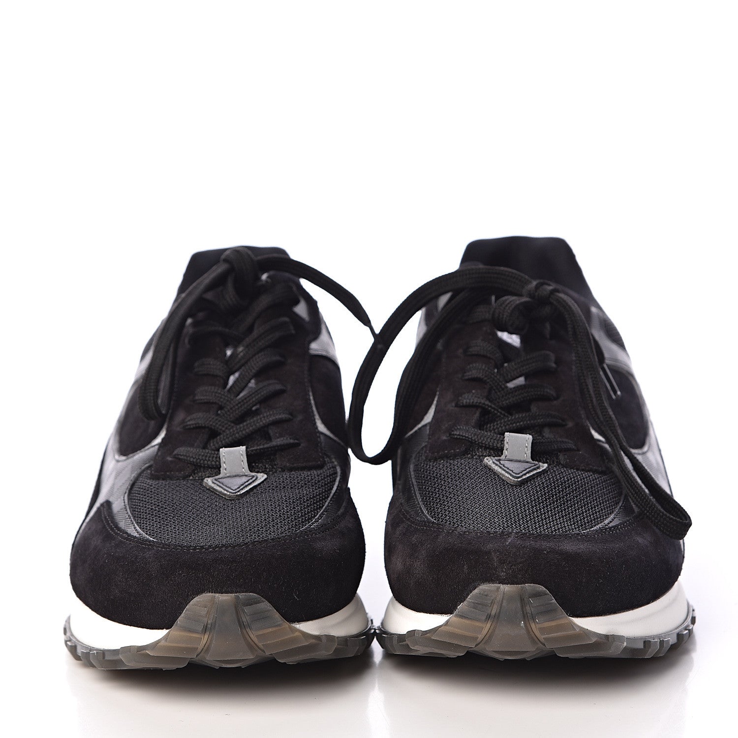 Louis Vuitton Suede Damier Infini Run Away Sneakers 6.5 Black 2 of 12