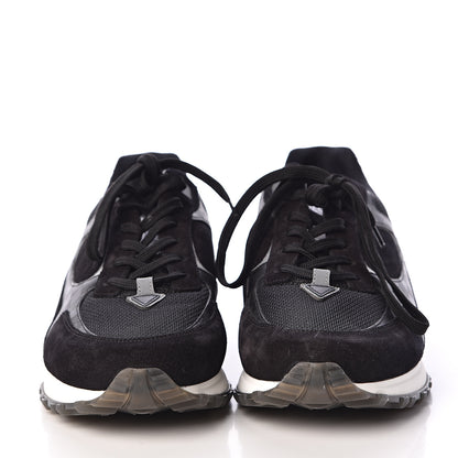 Louis Vuitton Suede Damier Infini Run Away Sneakers 6.5 Black 2 of 12