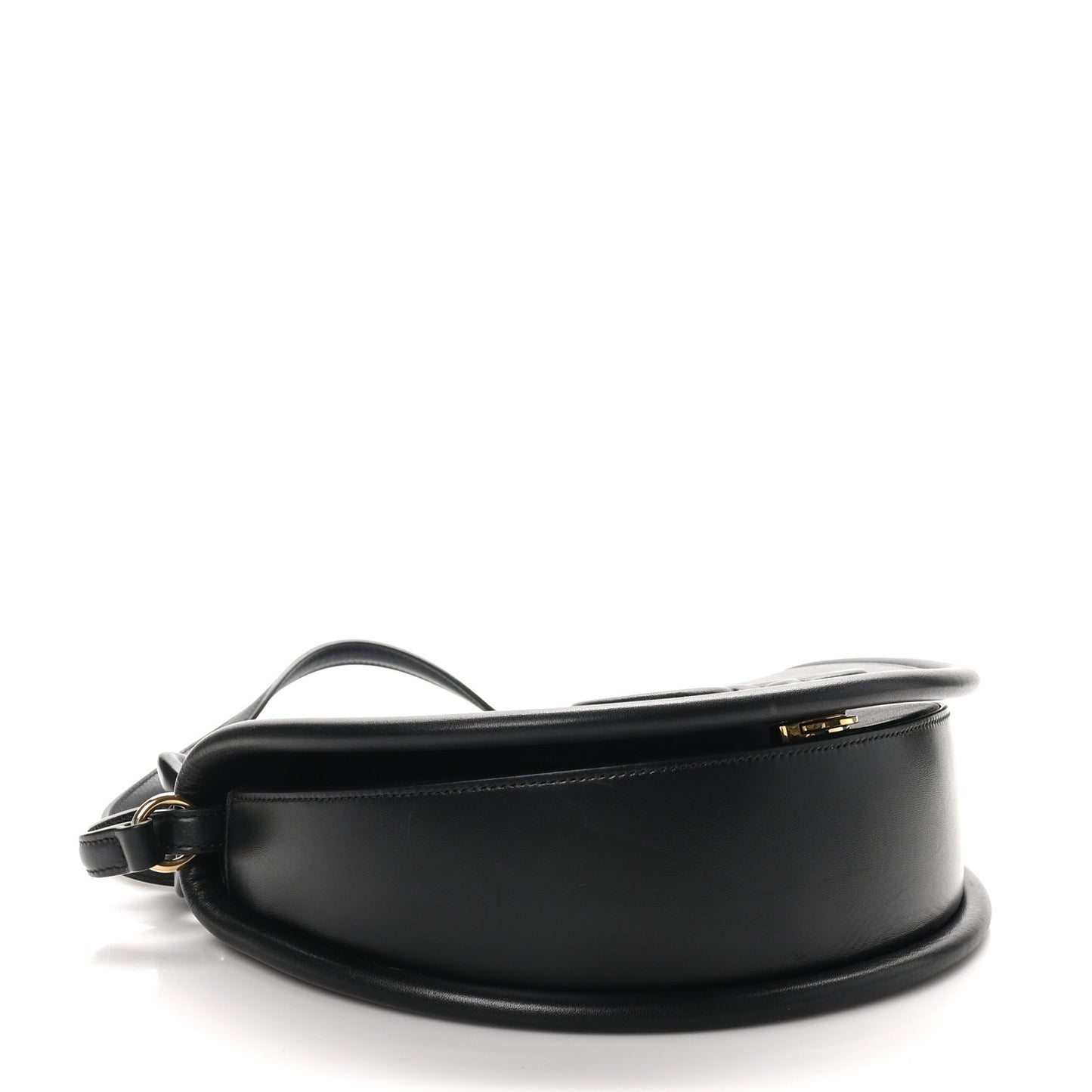 Calfskin Aura Shoulder Bag Black