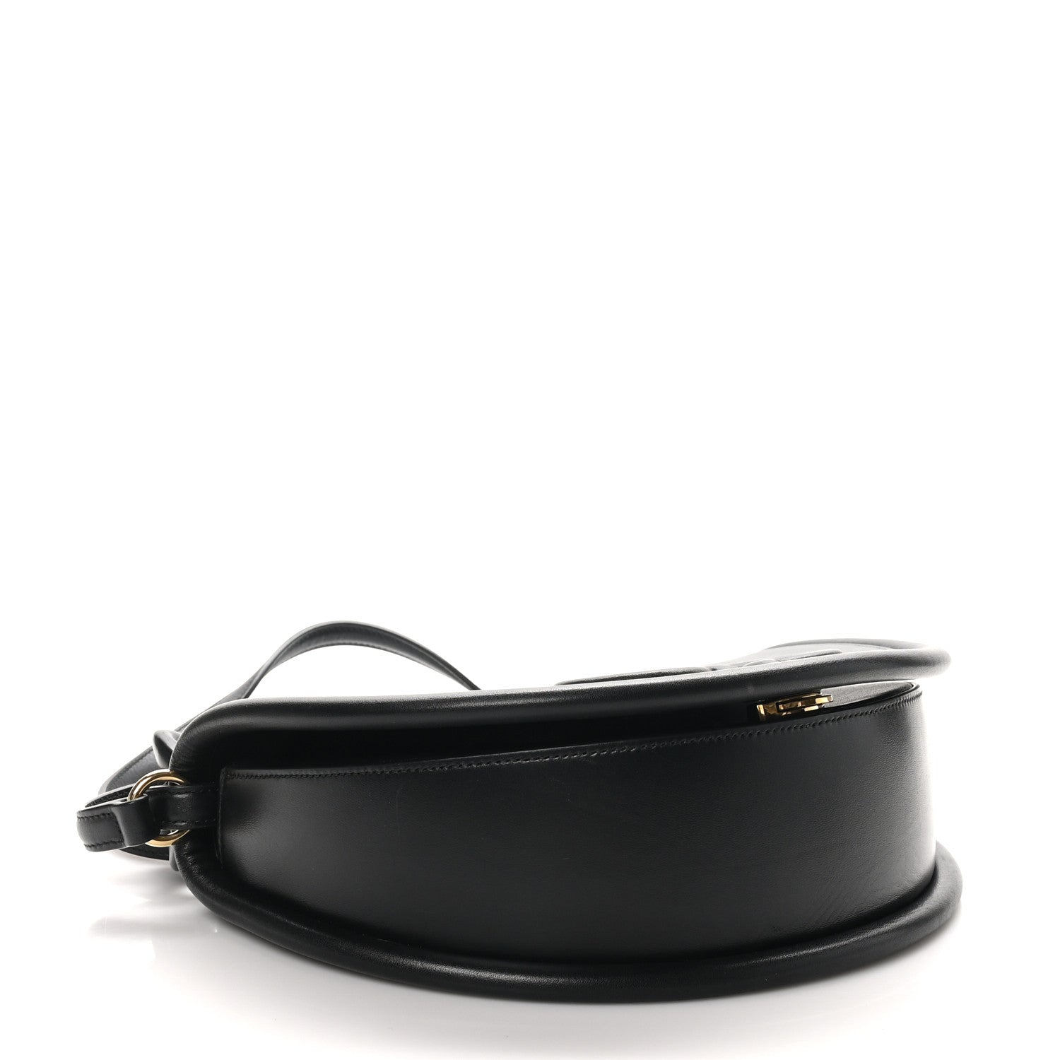 Salvatore Ferragamo Calfskin Aura Shoulder Bag Black 4 of 10