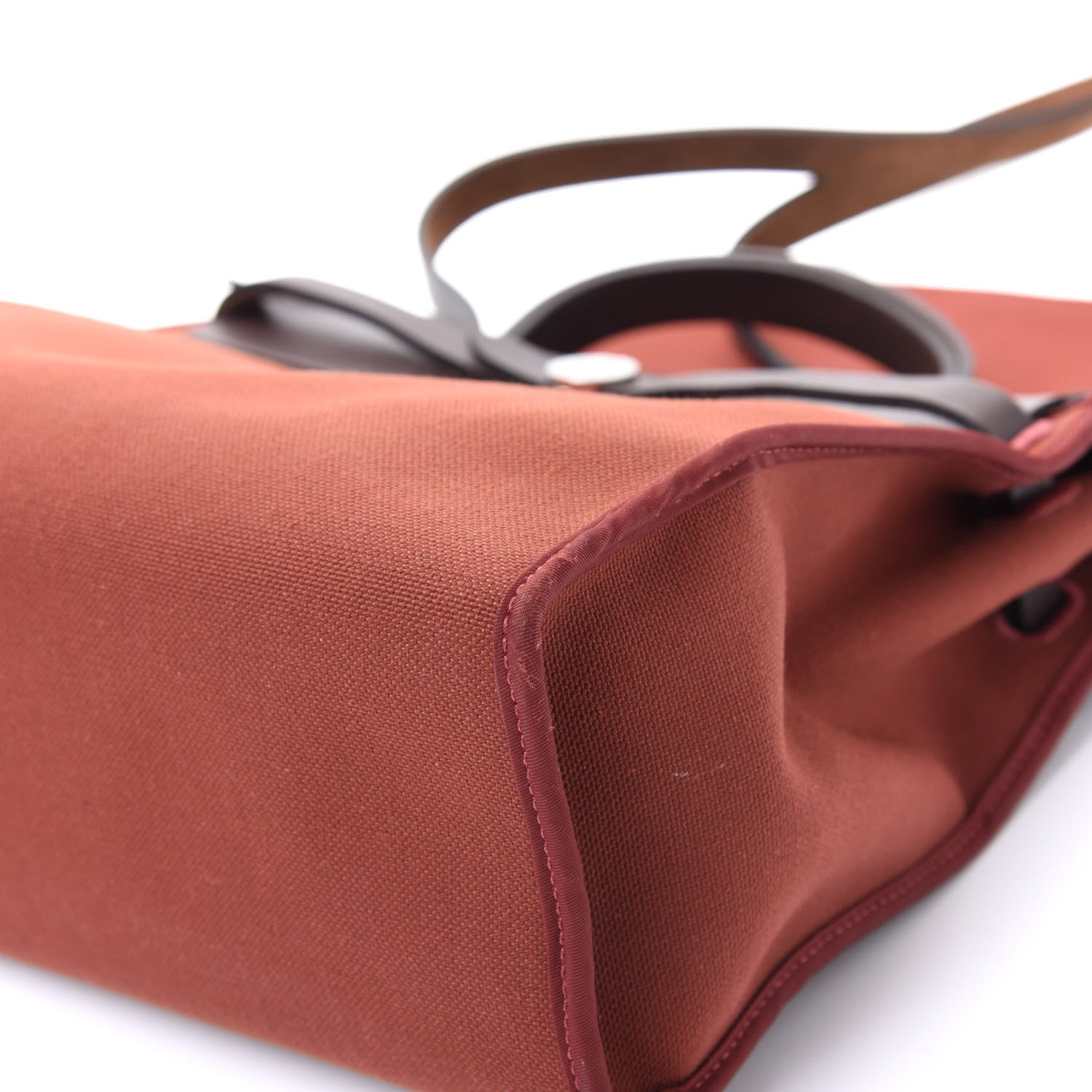 Hermes Vache Hunter Toile Herbag Zip 31 PM Rouge H Ebene 6 of 10