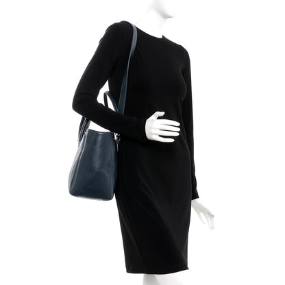 Chanel Calfskin Cerf Executive Shopper Tote Blue 2 of 8