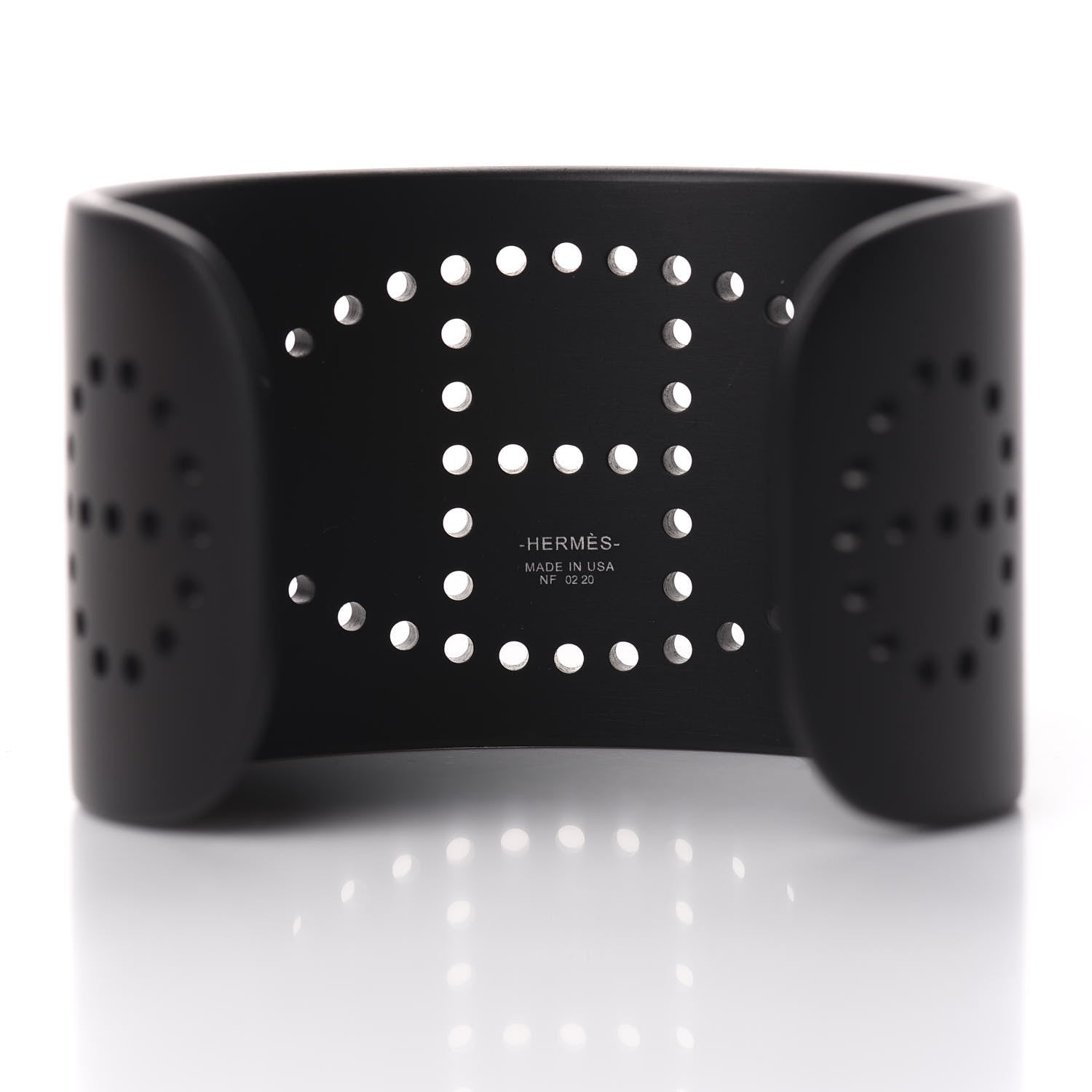 Hermes Aluminium Evelyne Sunset Cuff Bracelet T3 Black 4 of 5