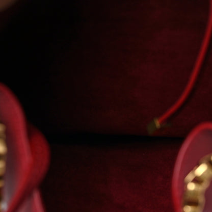 Saint Laurent Smooth Calfskin Small Suzanne Hobo Red 5 of 8