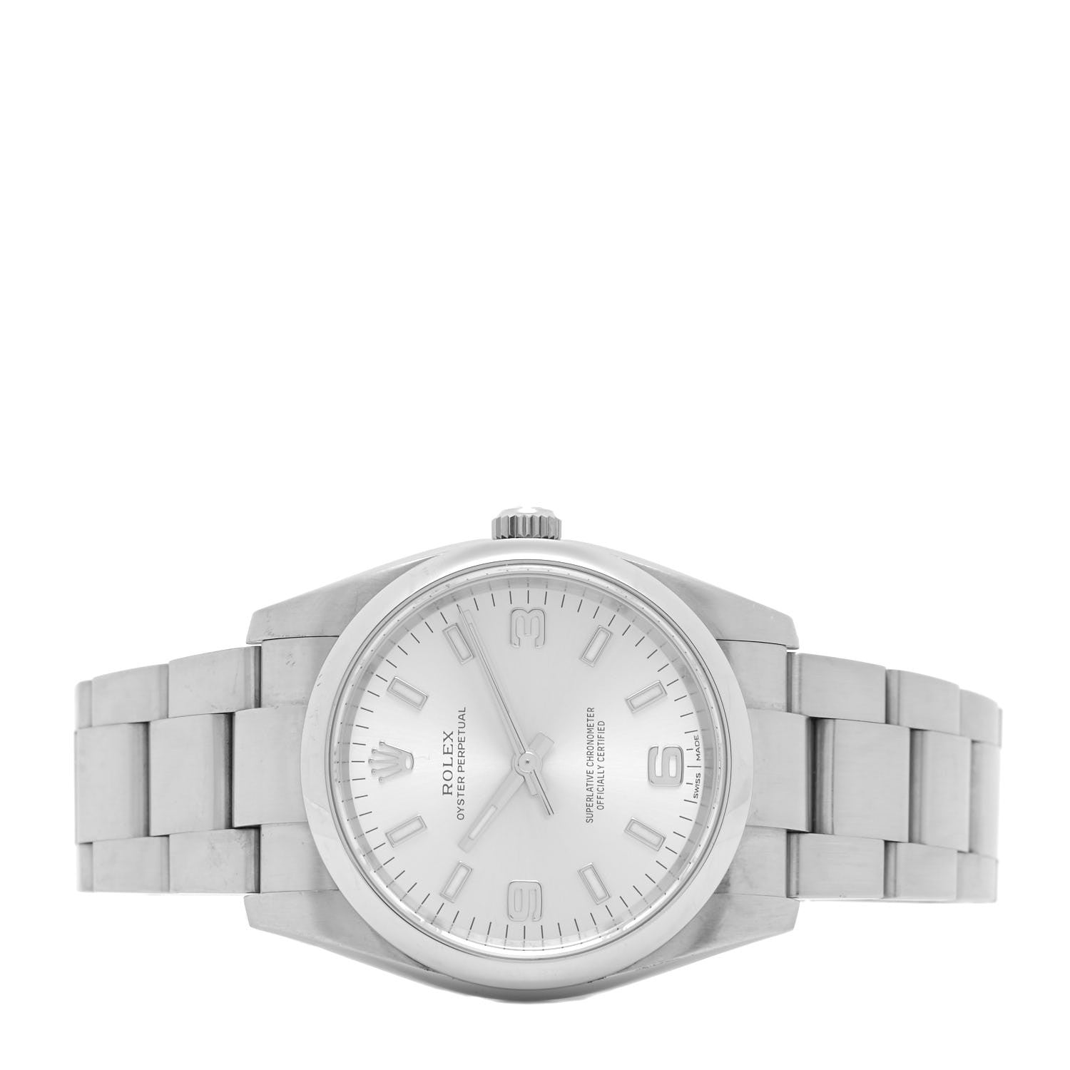 Rolex Stainless Steel 34mm Oyster Perpetual Watch Silver 114200 2 of 4