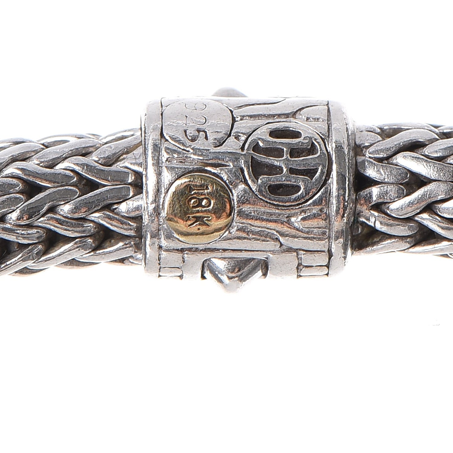 Sterling Silver Pave Diamond Medium Classic Chain Clasp Bracelet
