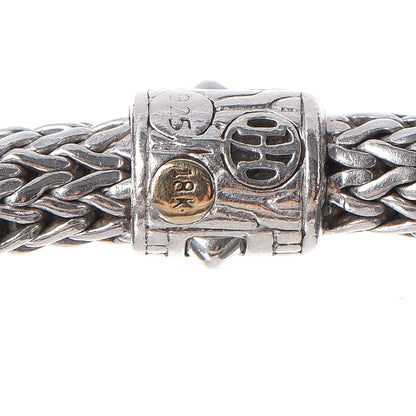 John Hardy Sterling Silver Pave Diamond Medium Classic Chain Clasp Bracelet 4 of 7