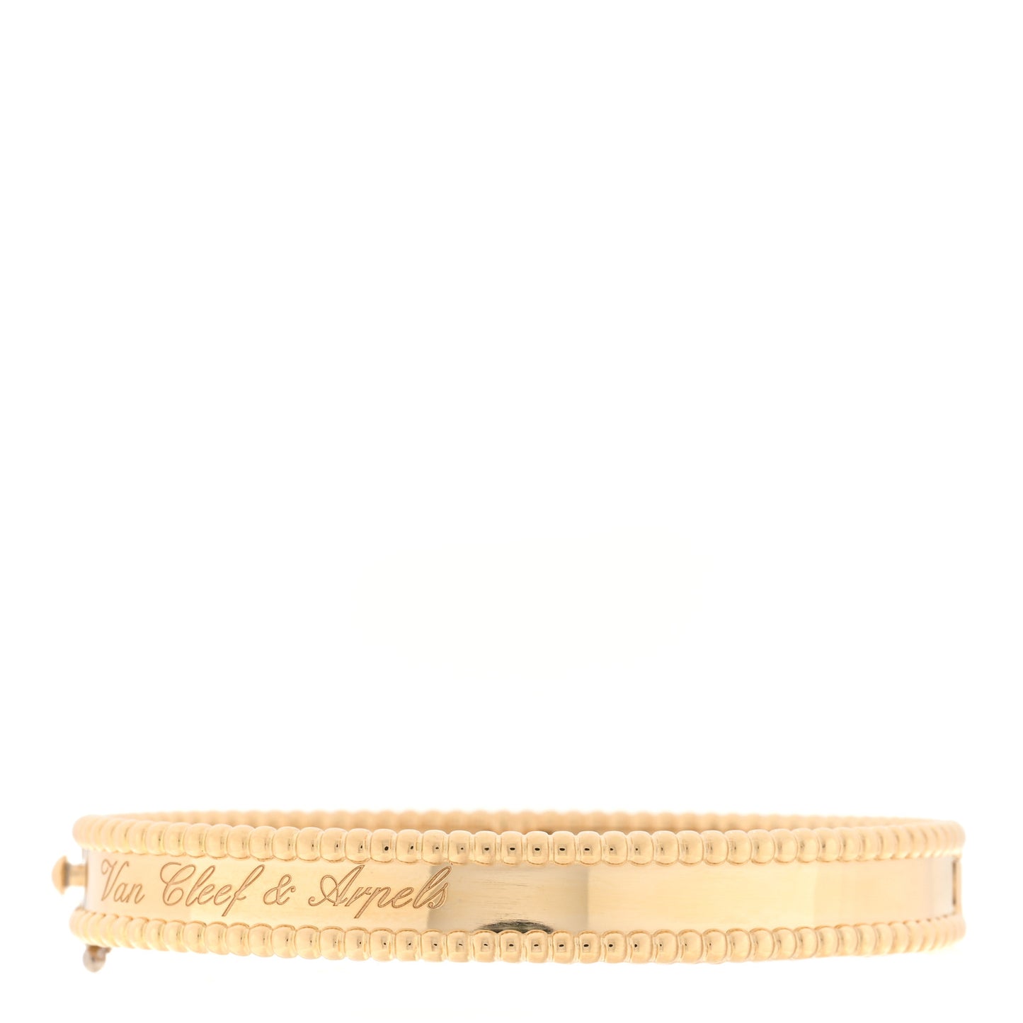 18K Yellow Gold Perlee Signature Bangle Bracelet XS
