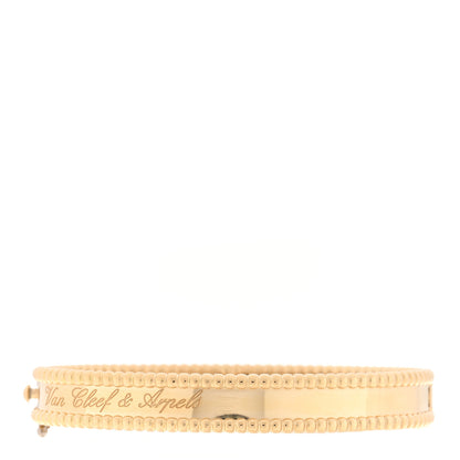 Van Cleef & Arpels 18K Yellow Gold Perlee Signature Bangle Bracelet XS 1 of 3