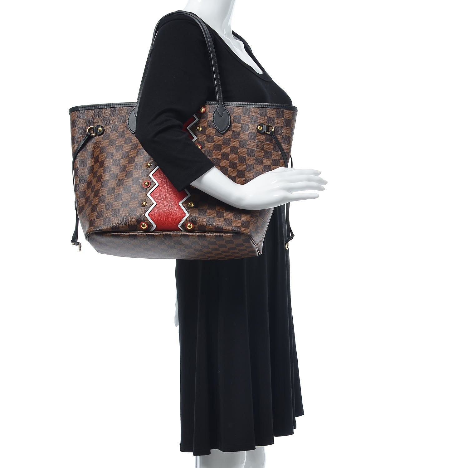 Louis Vuitton Damier Ebene Karakoram Neverfull MM 2 of 8