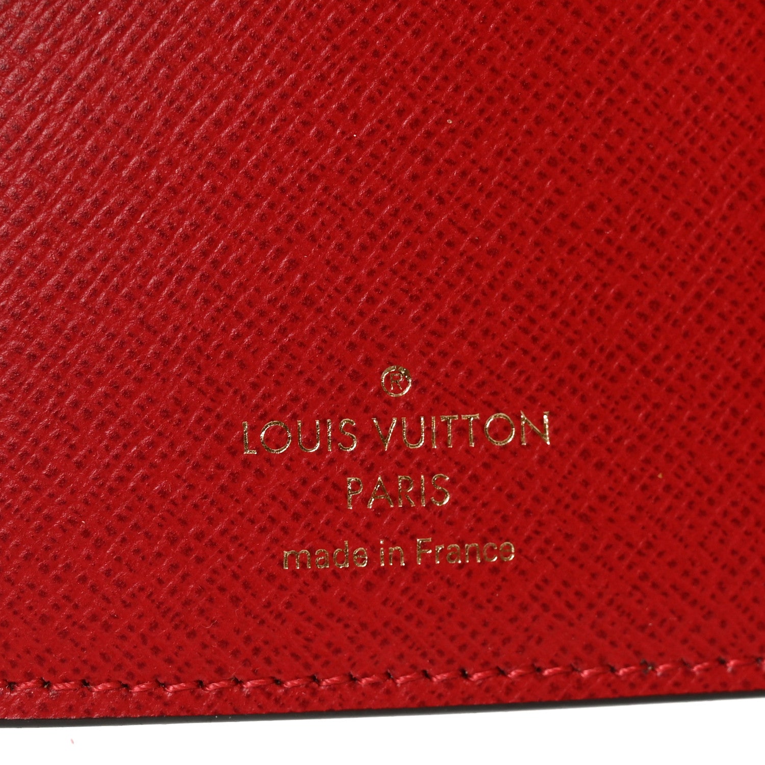 Louis Vuitton Damier Ebene Victorine Wallet Red 6 of 7