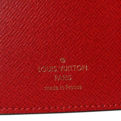 Louis Vuitton Damier Ebene Victorine Wallet Red 6 of 7