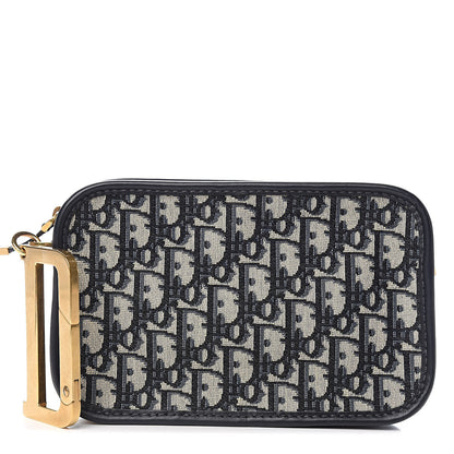 Christian Dior Oblique Diorquake Clutch Blue 1 of 9