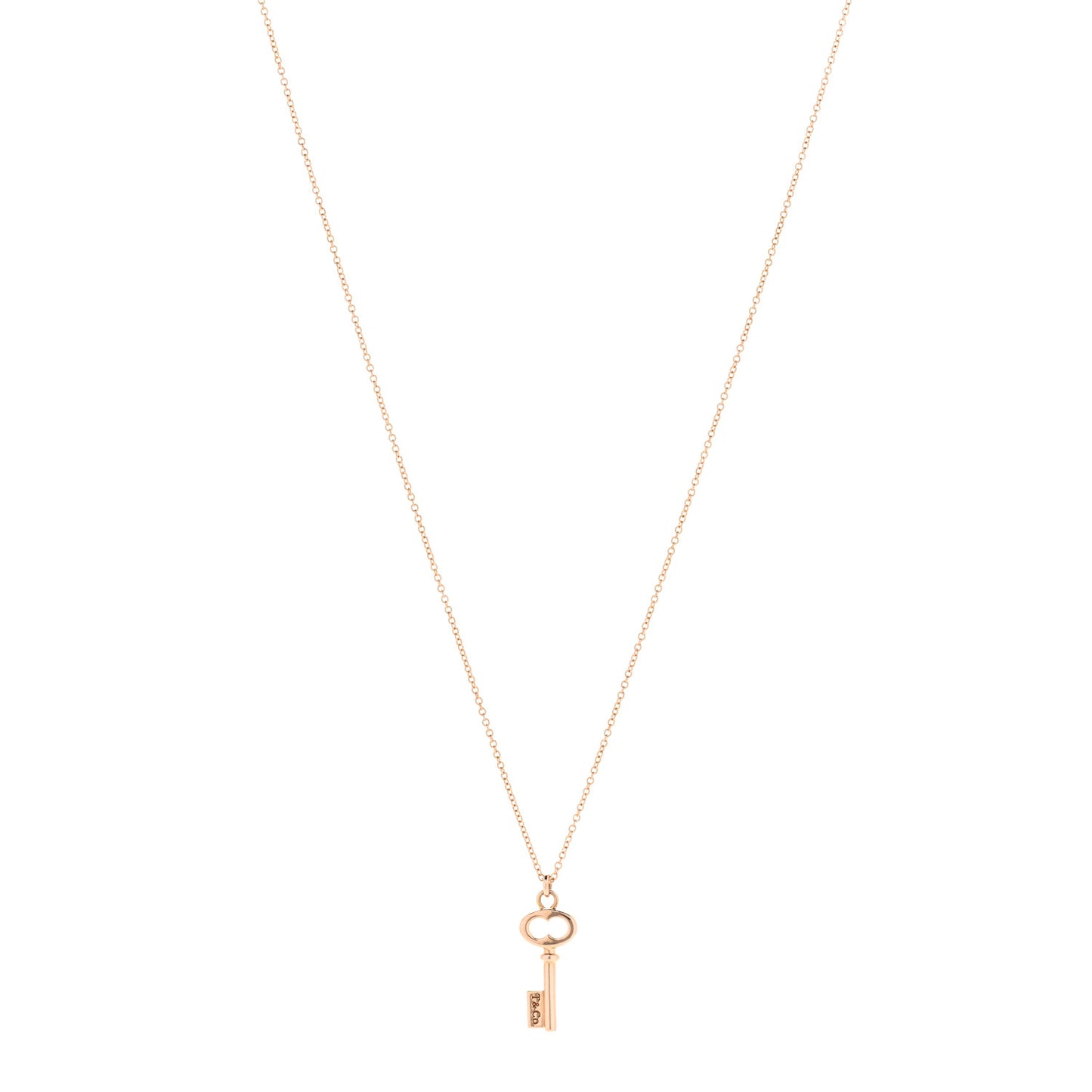 18K Rose Gold Mini Key Pendant Necklace