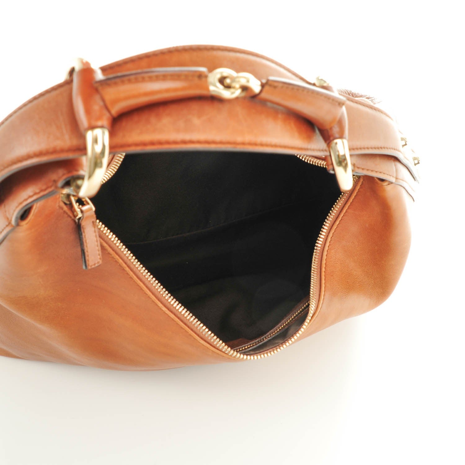 Gucci Calfskin Medium Horsebit Chain Hobo Brown 5 of 7