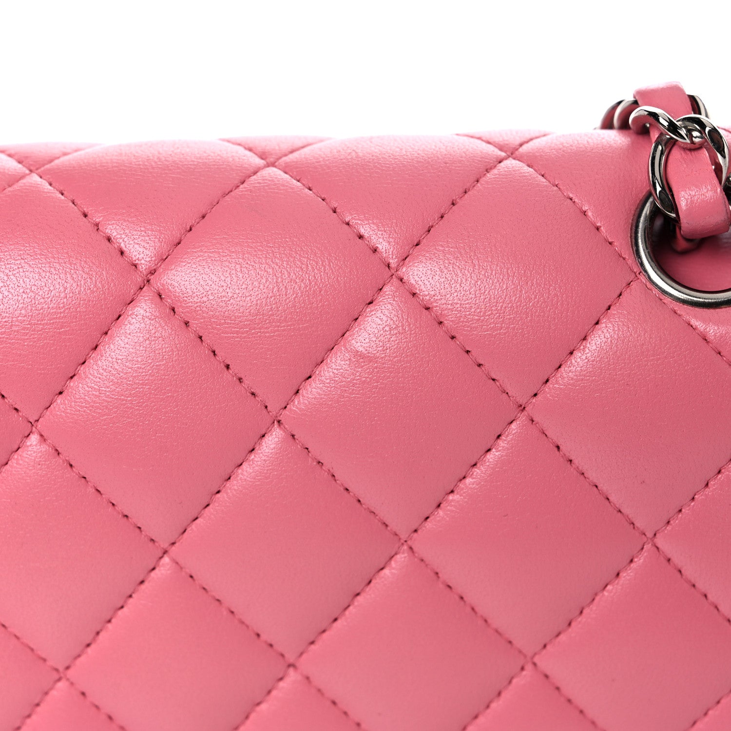Chanel Lambskin Quilted Medium Double Flap Pink 15 of 15