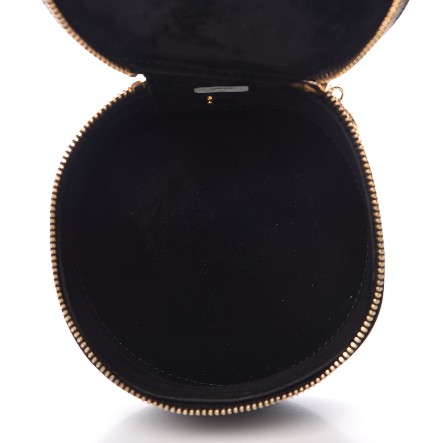 Chanel Lambskin Round Jewelry Travel Case Black 5 of 8