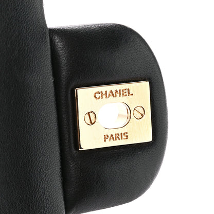 Chanel Lambskin Quilted Medium Double Flap Black 7 of 12