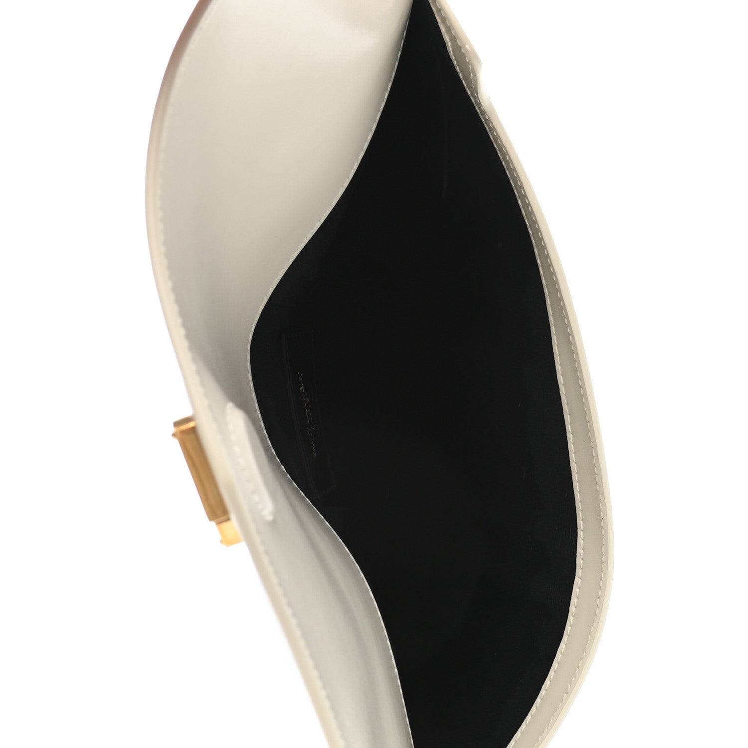 Saint Laurent Smooth Shiny Calfskin Uptown Pouch Crema Soft 5 of 7