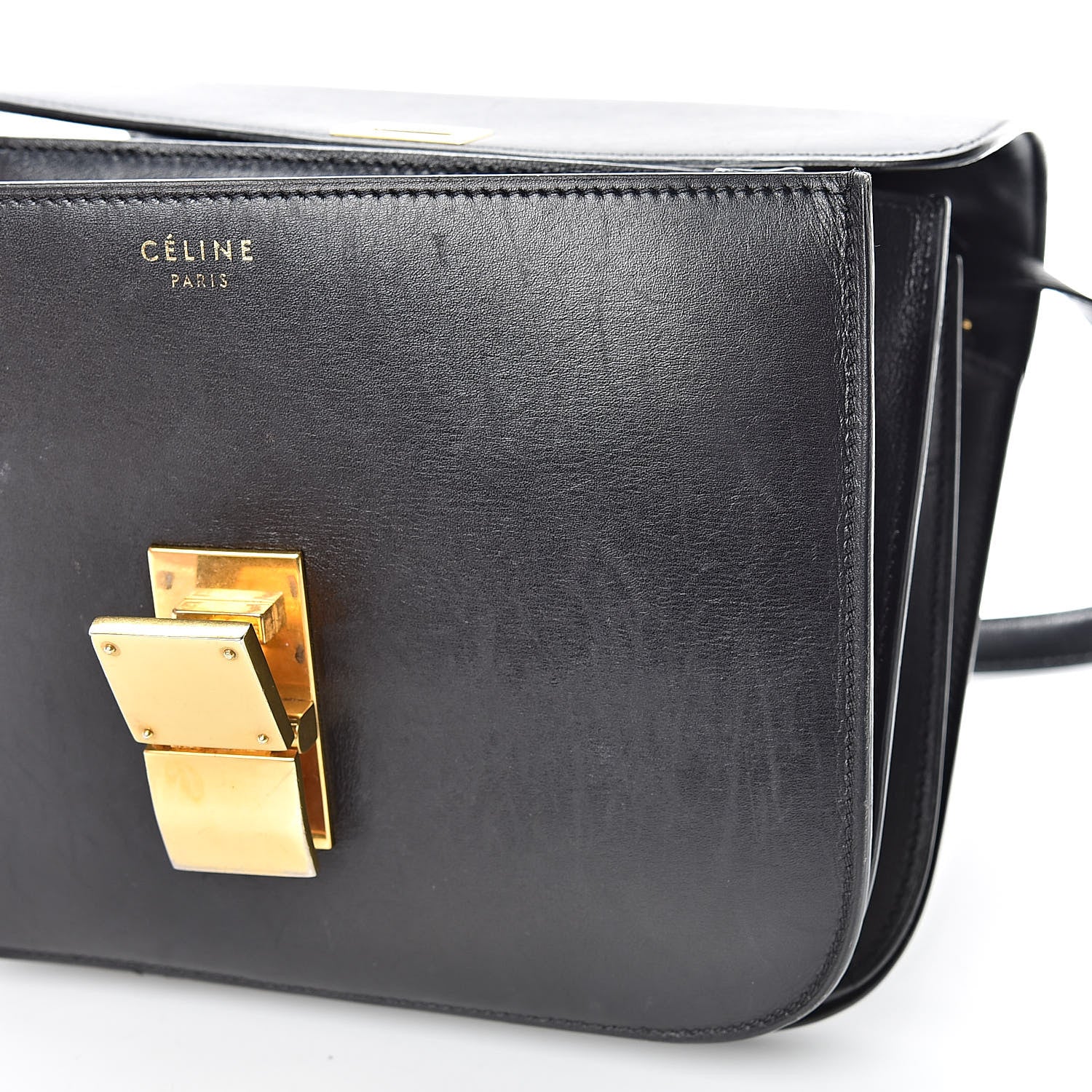 Celine Box Calfskin Medium Classic Box Flap Bag Black 18 of 23