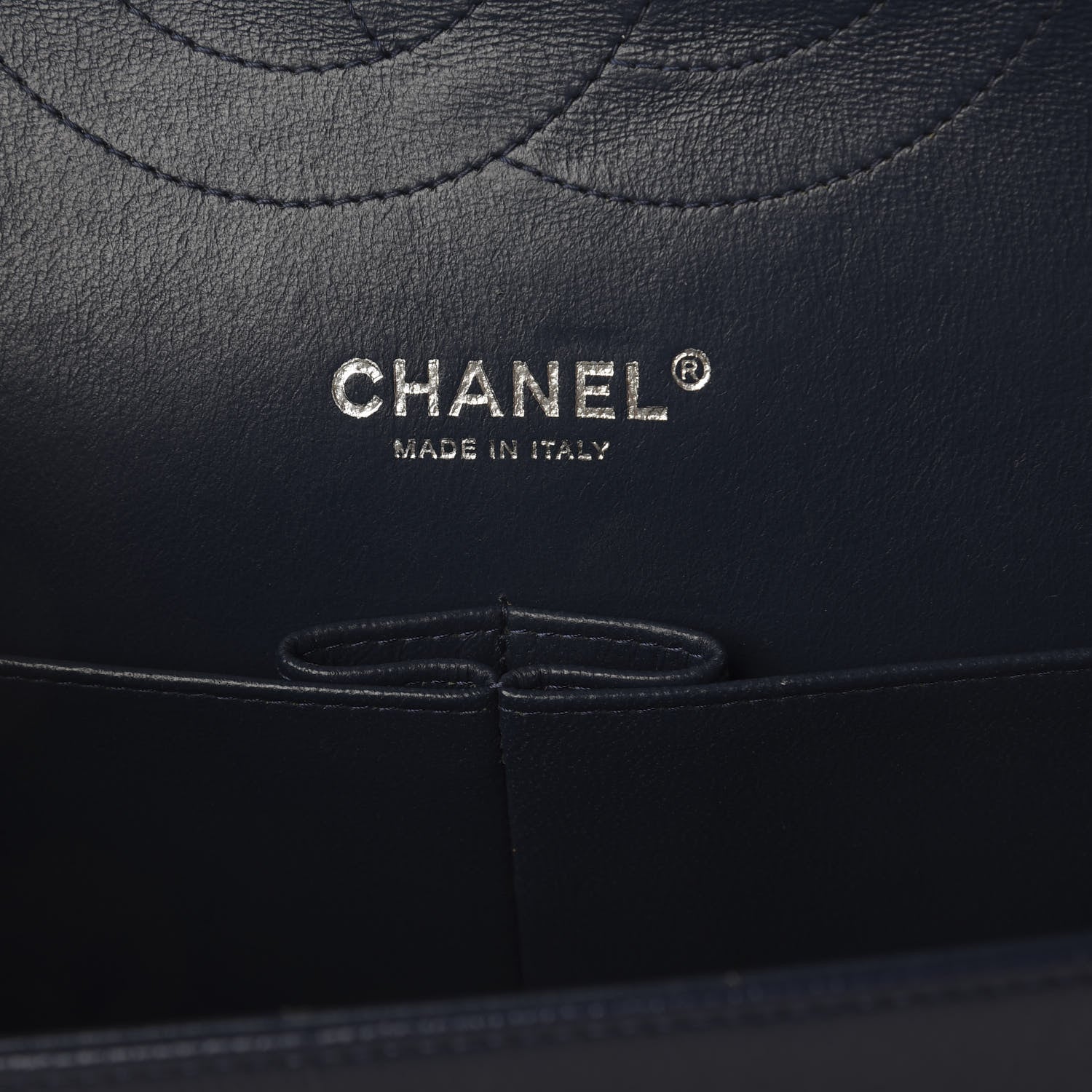 Chanel Caviar Quilted Jumbo Double Flap Navy Blue 7 of 9