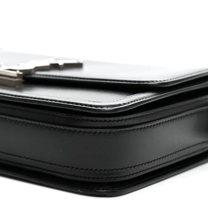 Saint Laurent Box Calfskin Monogram Medium Solferino Satchel Black 9 of 10