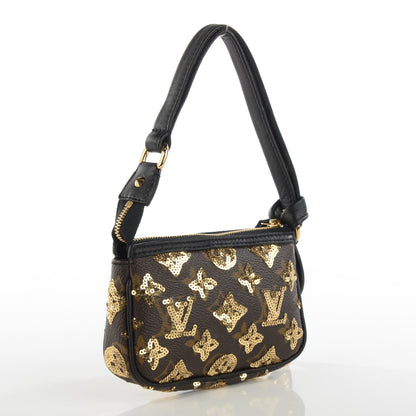 Louis Vuitton Monogram Sequins Eclipse Mini Pochette Gold 3 of 7