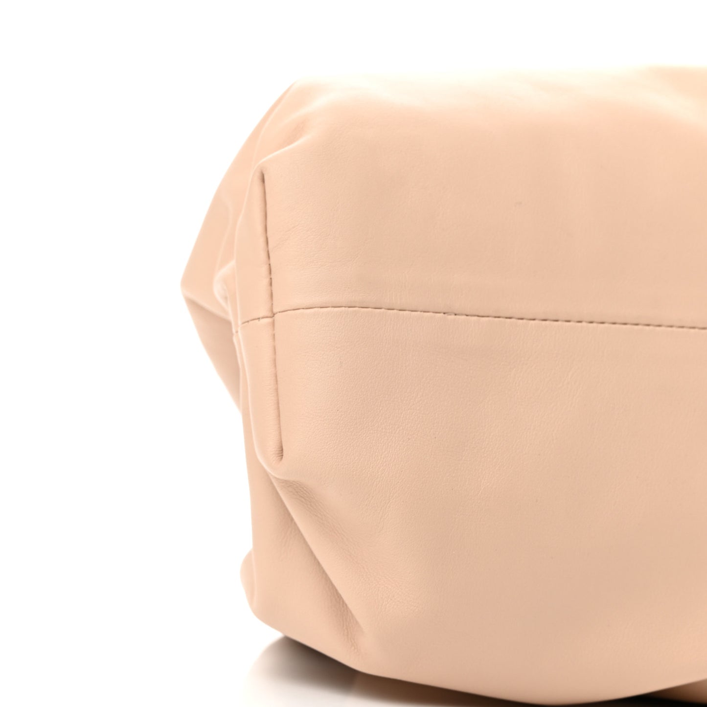 Smooth Butter Calf The Pouch Oversized Clutch Nude