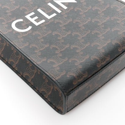 Celine Triomphe Canvas Calfskin Mini Vertical Cabas Tan 8 of 9