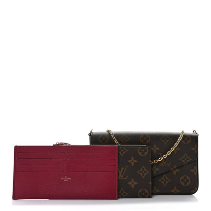 Louis Vuitton Monogram Pochette Felicie Chain Wallet Fuchsia 4 of 11