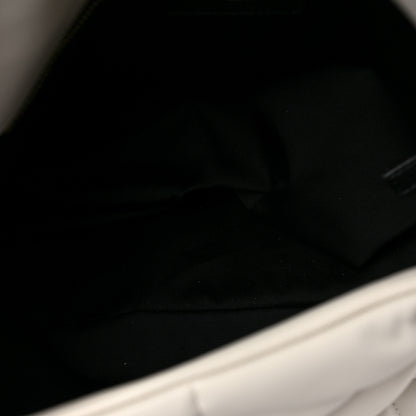 Saint Laurent Lambskin Quilted Medium Loulou Puffer Monogram Chain Satchel Crema Soft 5 of 8