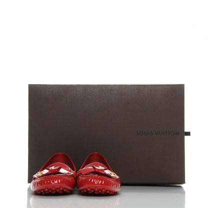 Louis Vuitton Patent Calfskin Parklane Flat Loafer 38 Rouge 10 of 10