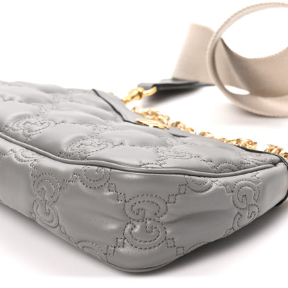 Gucci Calfskin GG Matelasse Chain Handbag Dusty Grey Natural 8 of 9
