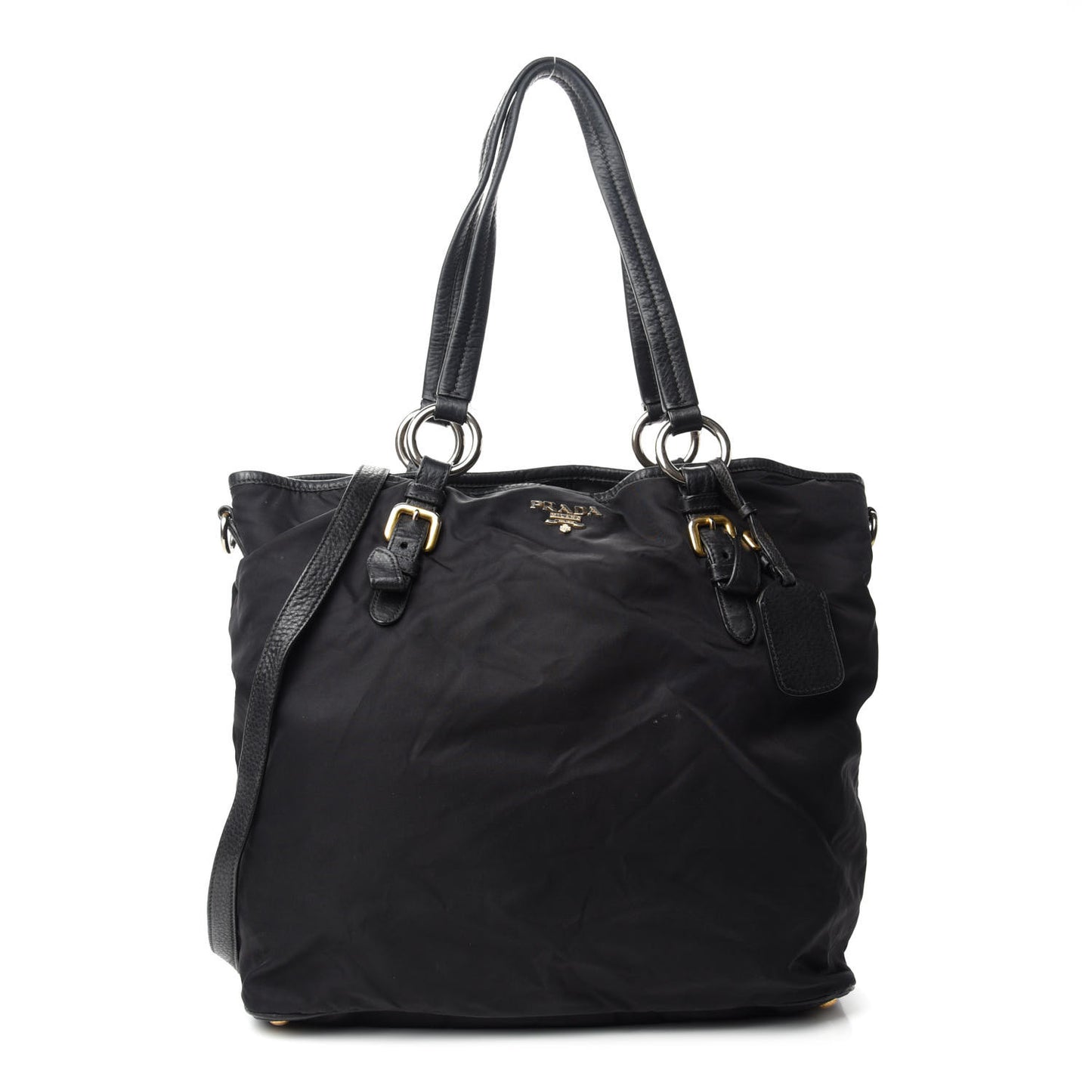 Saffiano Tessuto Nylon Tote Black