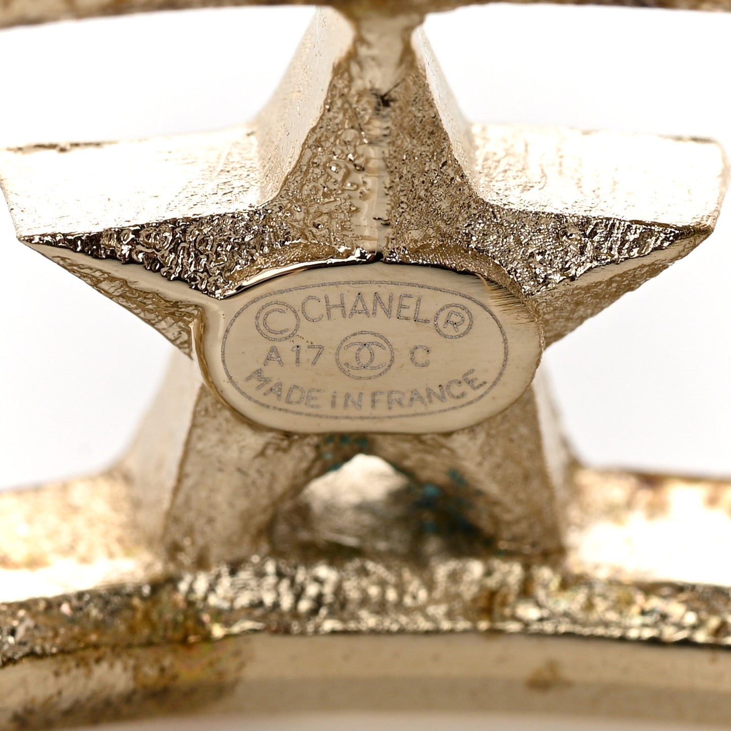 Crystal Baguette Logo Cuff Bracelet Gold