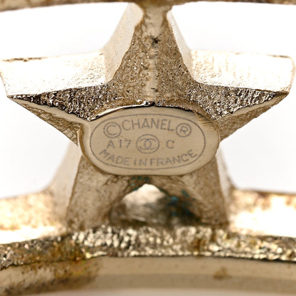 Chanel Crystal Baguette Logo Cuff Bracelet Gold 4 of 4