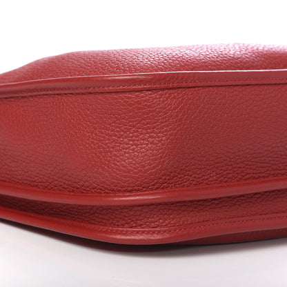 Hermes Taurillon Clemence Evelyne III PM Rouge Casaque 8 of 11